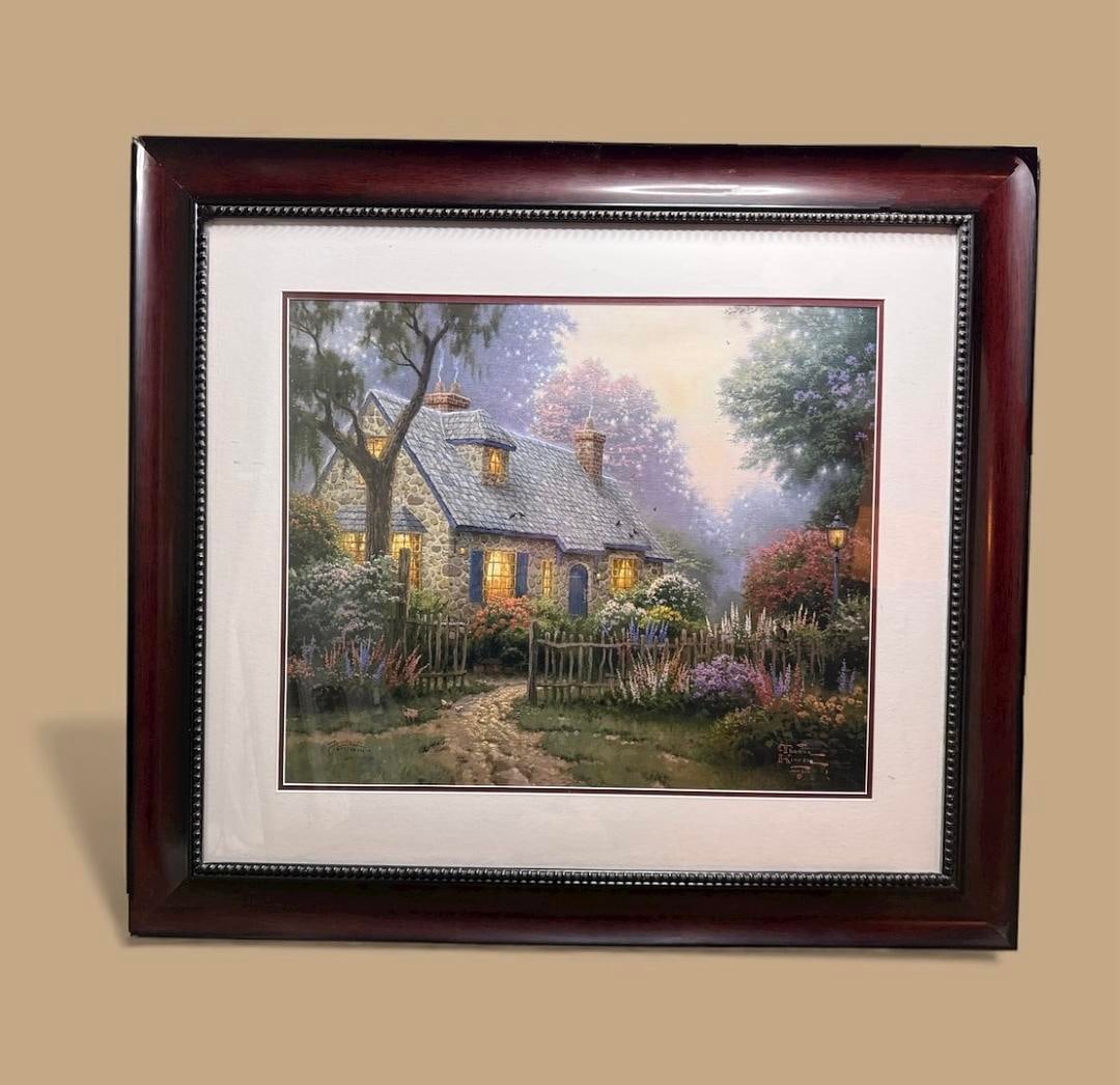 Foxglove Cottage By Thomas Kinkade Large Lithograph Limited Edition 1600/3850 COA Museum Quality - 2
