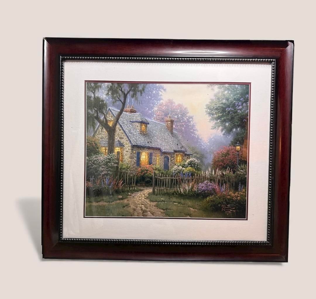 Foxglove Cottage By Thomas Kinkade Large Lithograph Limited Edition 1600/3850 COA Museum Quality - 3