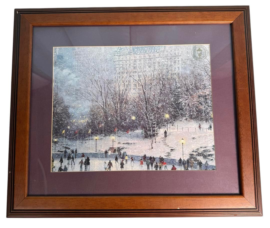 Thomas Kinkade Limited Edition Lithograph Skating in the Park (1 of 5)