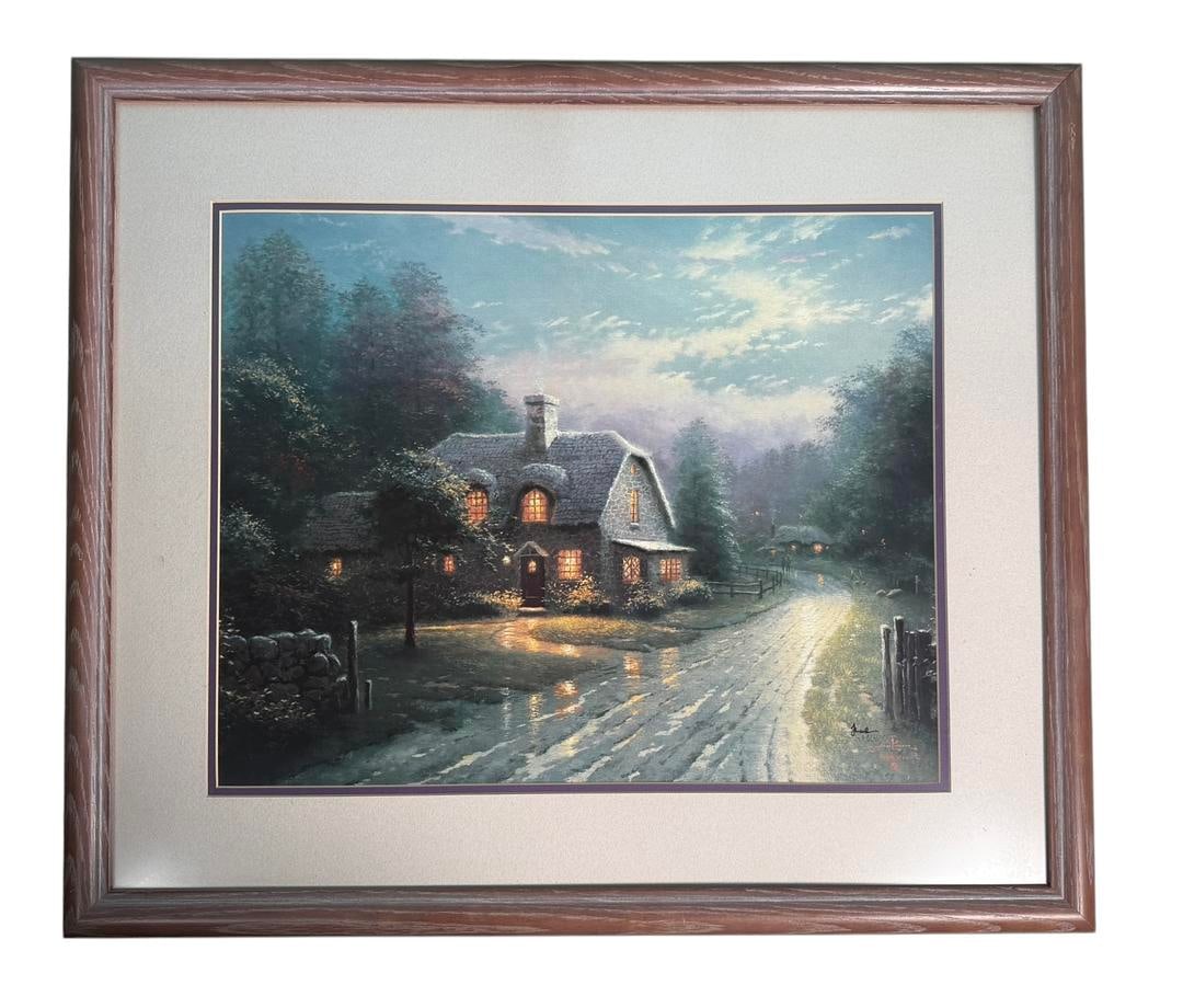 Thomas Kinkade Limited Edition Lithograph Moonlight Lane Signed & Numbered 148/2400 (1 of 6)
