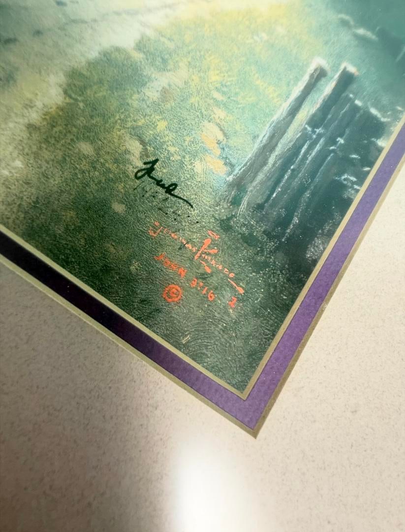 Thomas Kinkade Limited Edition Lithograph Moonlight Lane Signed & Numbered 148/2400 - 3