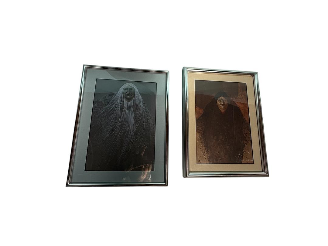 Pair of Frank Howell Rare Lithographs Framed & Matted - 2