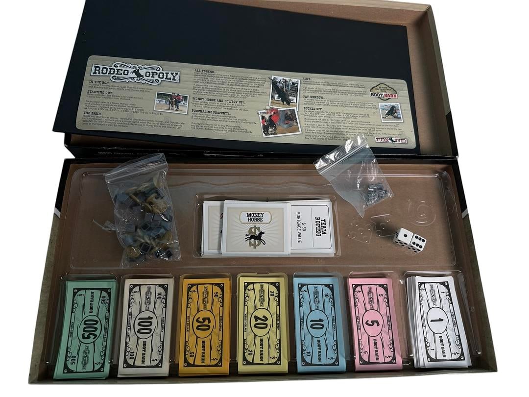 RODEO OPOLY COMPLETE BOARD GAME MADE FOR BOOT BARN BUCKING BULL RIDING NOB - 2