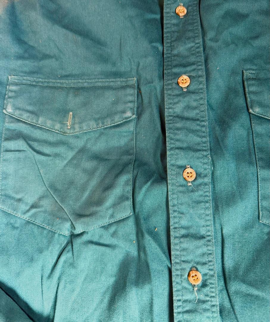 Mens Vintage 1990s Teal Wrangler Button Up Western Rodeo Shirt Mens Size Large 1990s - 5