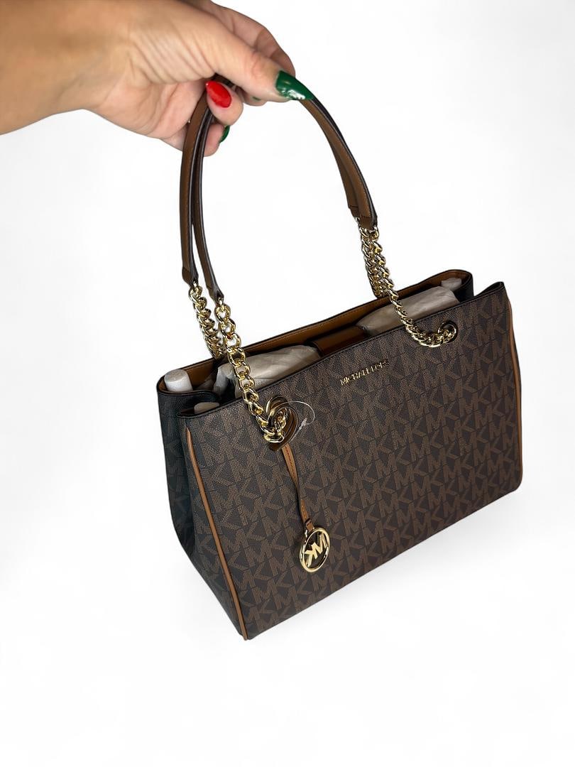 Michael Kors SUSANNAH Brown Luggage Handbag Brand New with Tags 358 USD Gorgeous: LOT 11 Michael Kors; SUSANNAH Brown Luggage MSRP $358.00 NWOT SKU 196237139283; Handbag MK