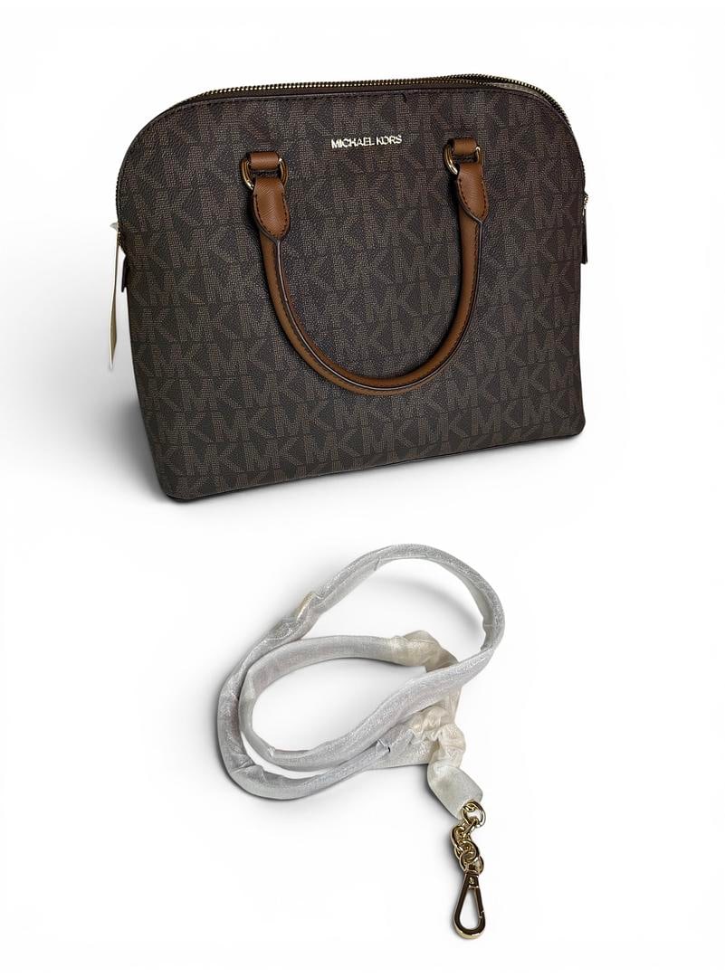Michael Kors CINDY Brown Luggage Large Dome Satchel Brand New with Tags 298 USD: LOT 20 Michael Kors; CINDY Brown Luggage Large Dome Satchel NWOT MSRP $298 SKU 196163346182