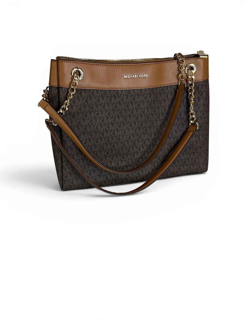 Michael Kors LORI Brown Acorn Medium Chain Shoulder Tote Brand New with Tags 428 USD: LOT 24 Michael Kors; LORI Brown Acorn Medium Chain Shoulder Tote NWOT MSRP $428.00 SKU 196237157034