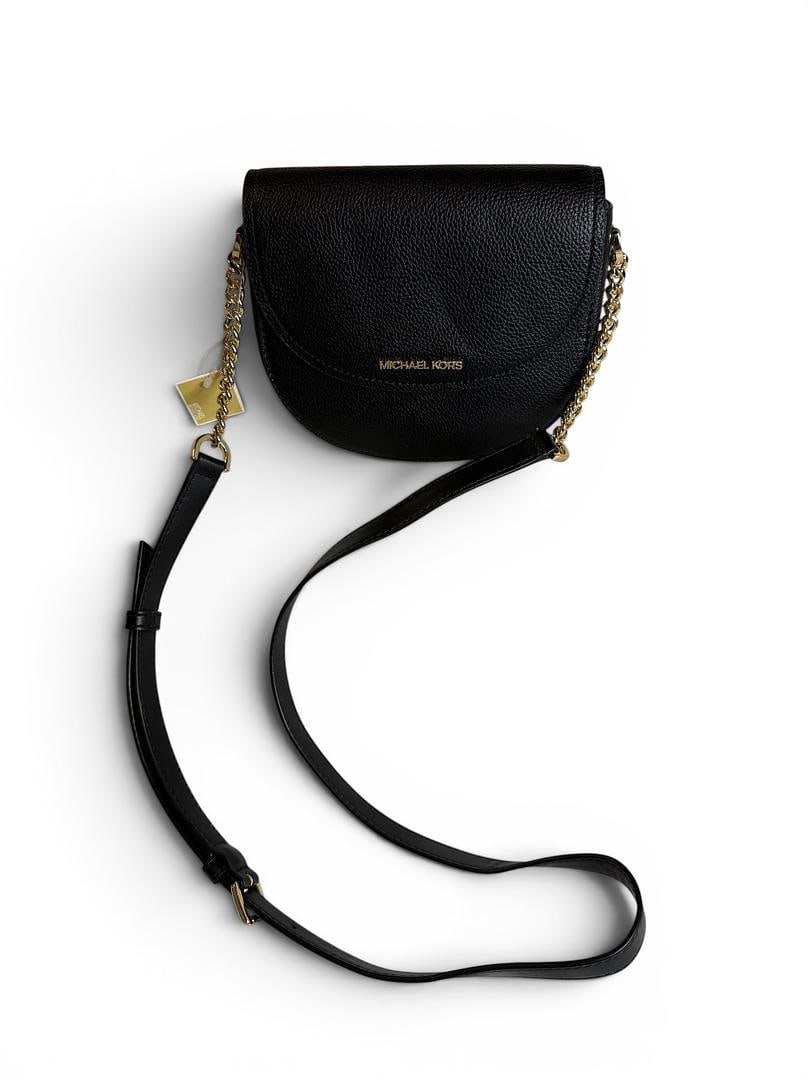 Michael Kors JET SET Black Small Half Dome Crossbody Leather Handbag Brand New with Tags 198 USD: LOT 35 Michael Kors; JET SET Black Small Half Dome Crossbody Leather Handbag NWOT MSRP $198.00 SKU 196237140975