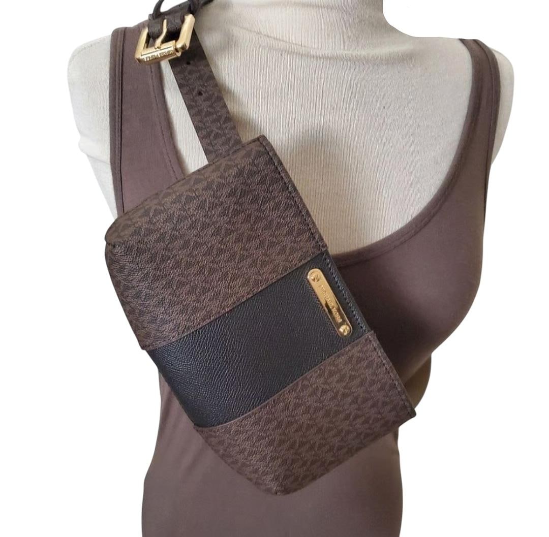 Michael Kors Logo Belt Bag Fanny Pack Waist Bag Chest Pouch Center Stripe Size Small Medium Brand: LOT 36 Michael Kors; Logo Belt Bag/Fanny Pack Waist Bag/Chest Pouch Center Stripe S/M NWOT MSRP $58.00 SKU 722947670657