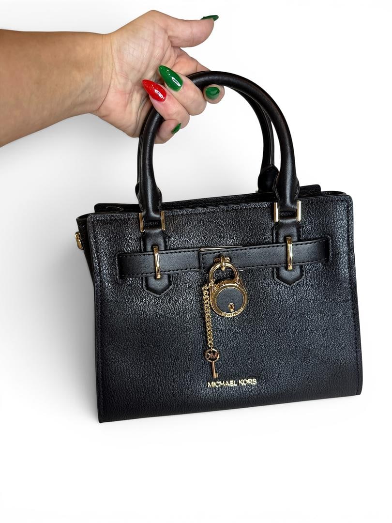 Michael Kors HAMILTON Black Small Satchel Leather Brand New with Tags 498 USD: LOT 51 Michael Kors; HAMILTON Black Small Satchel Leather NWOT MSRP $498.00 SKU 194900484500