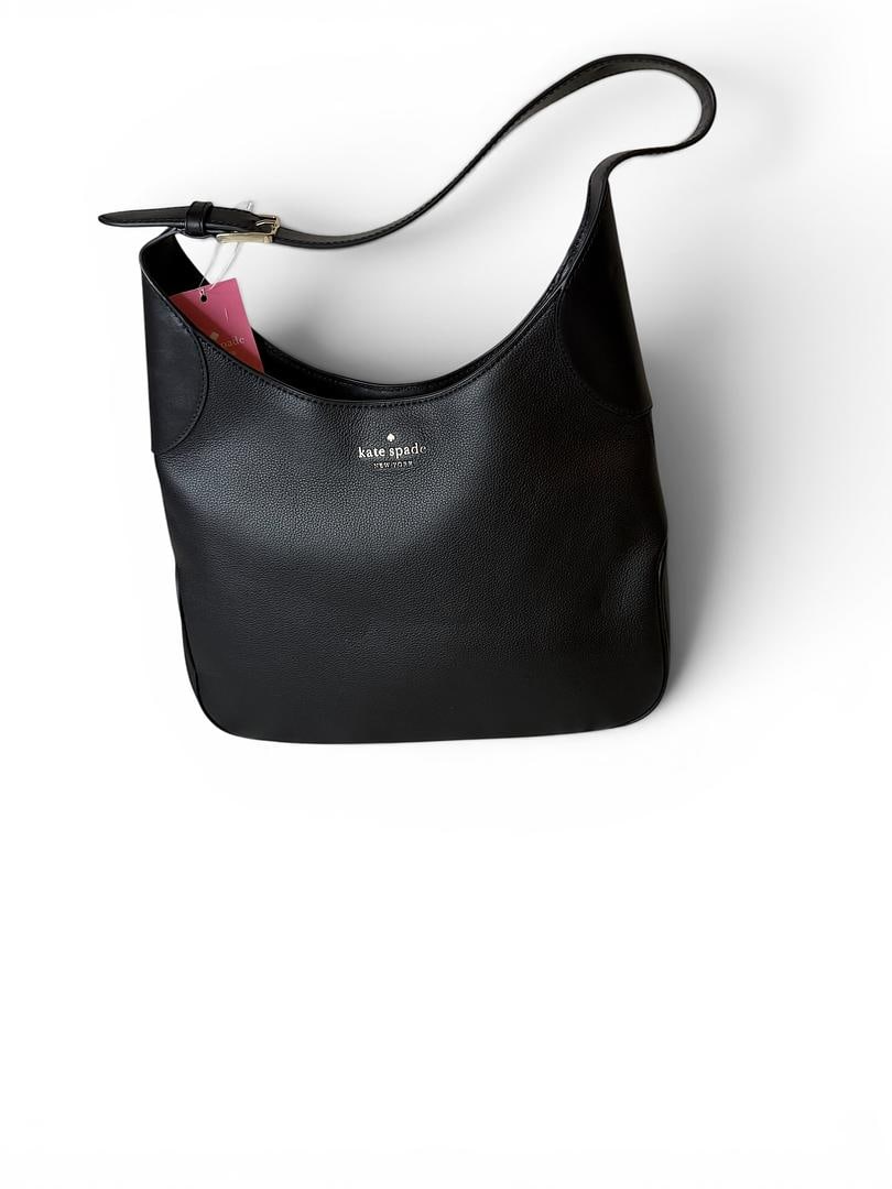 Kate Spade Womens Black Pebbled Leather ASTER Hobo Shoulder Bag Care Card Included Brand New with: LOT 76 Kate Spade; Style# WKR00567 Women’s Black Pebbled Leather ASTER Hobo Shoulder Bag NWOT MSRP $399 UPC 767883219492; Included: Care Card