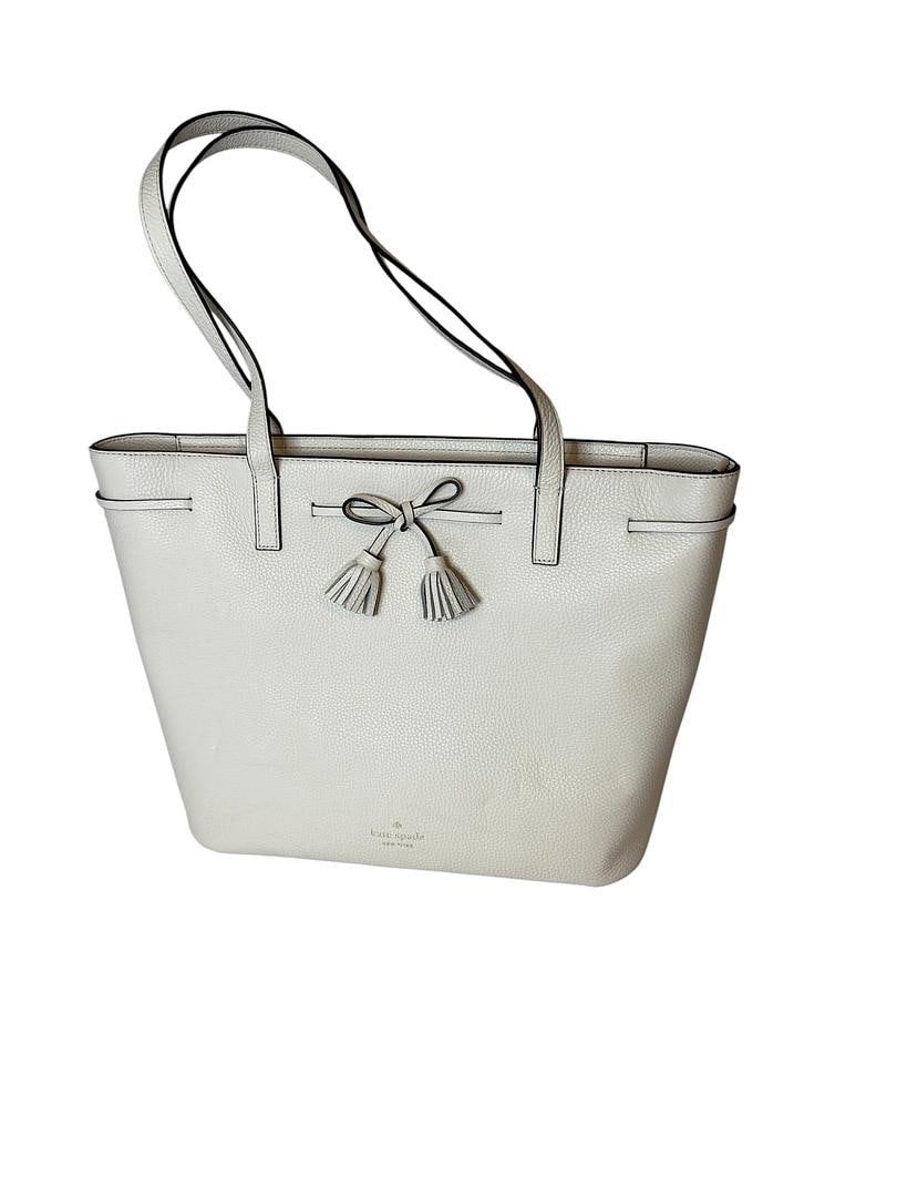 Kate Spade Womens Medium Top Zip Tote Parchment Hayes Care Card Included Brand New with Tags 379 USD: LOT 81 Kate Spade; Style# WKRU6244 Women’s Medium Top Zip Tote Parchment Hayes (101) PAR NWOT MSRP $379.00 UPC 196021189883; Included: Care Card