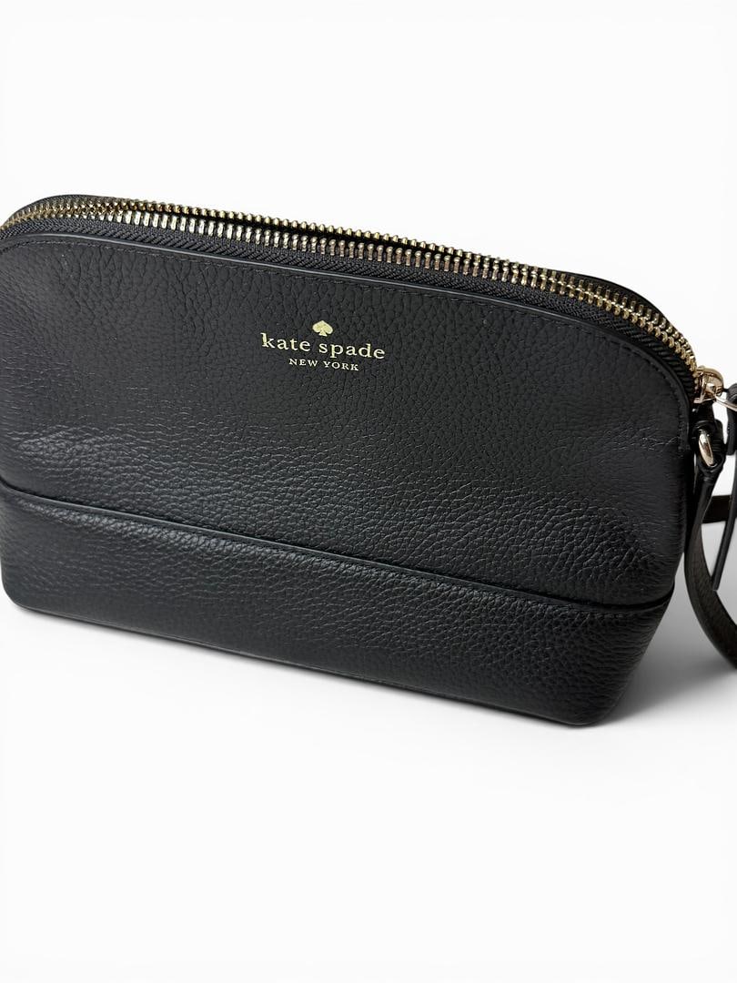 Kate Spade Womens Black Pebbled Leather Hanna Southport Ave Care Card Included Brand New with Tags: LOT 82 Kate Spade; Style# WKRU7110 Women’s Black Pebbled Leather Hanna Southport Ave (001) 001 NWOT MSRP $249 UPC 767883698457; Included: Care Card
