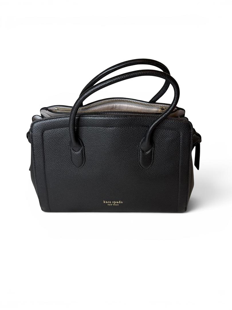 Kate Spade Womens Black Pebbled Leather Knott Long Satchel Shoulder Strap and Care Card Included: LOT 86 Kate Spade; Style# PXR00399 Women’s Black Pebbled Leather Knott Long Satchel NWOT MSRP $398 UPC 767883097199; Included: Care Card, Shoulder Strap
