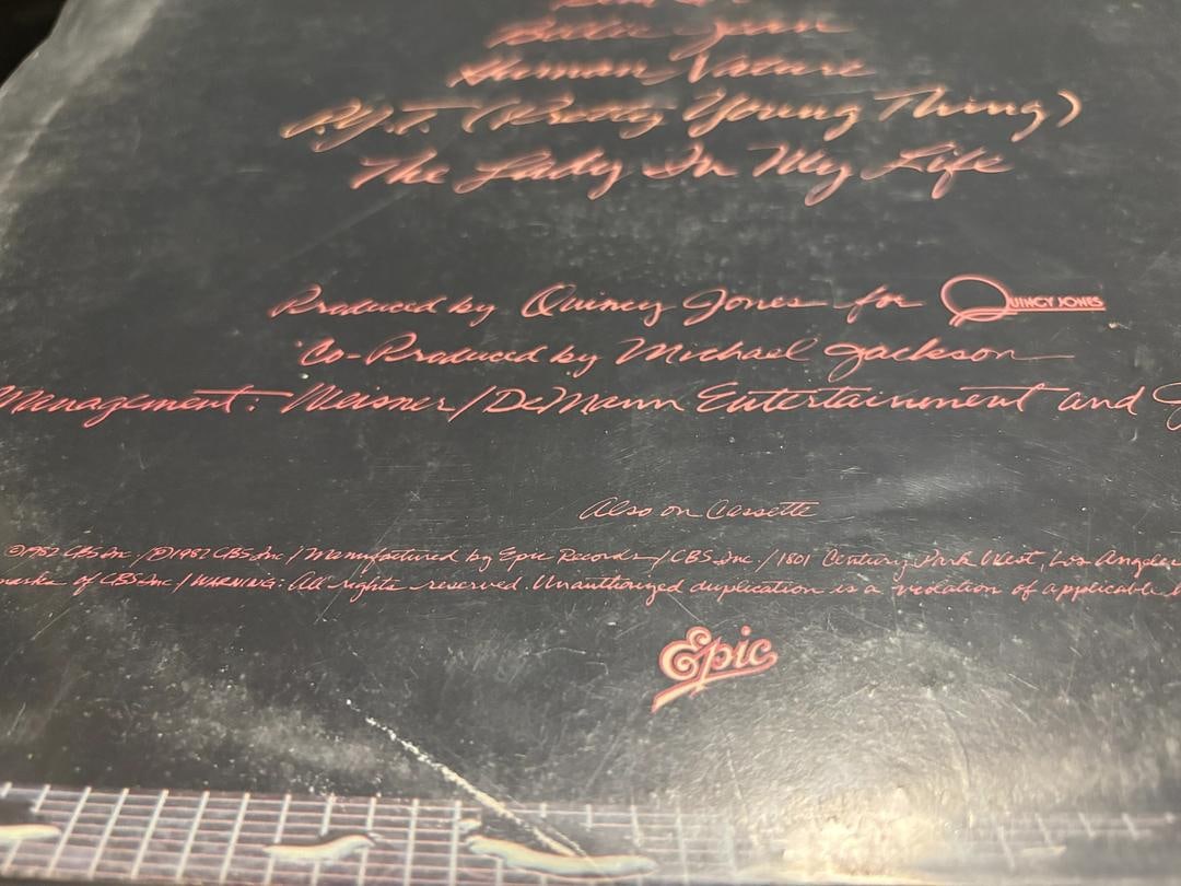Michael Jackson Thriller LP Vinyl Record - 4