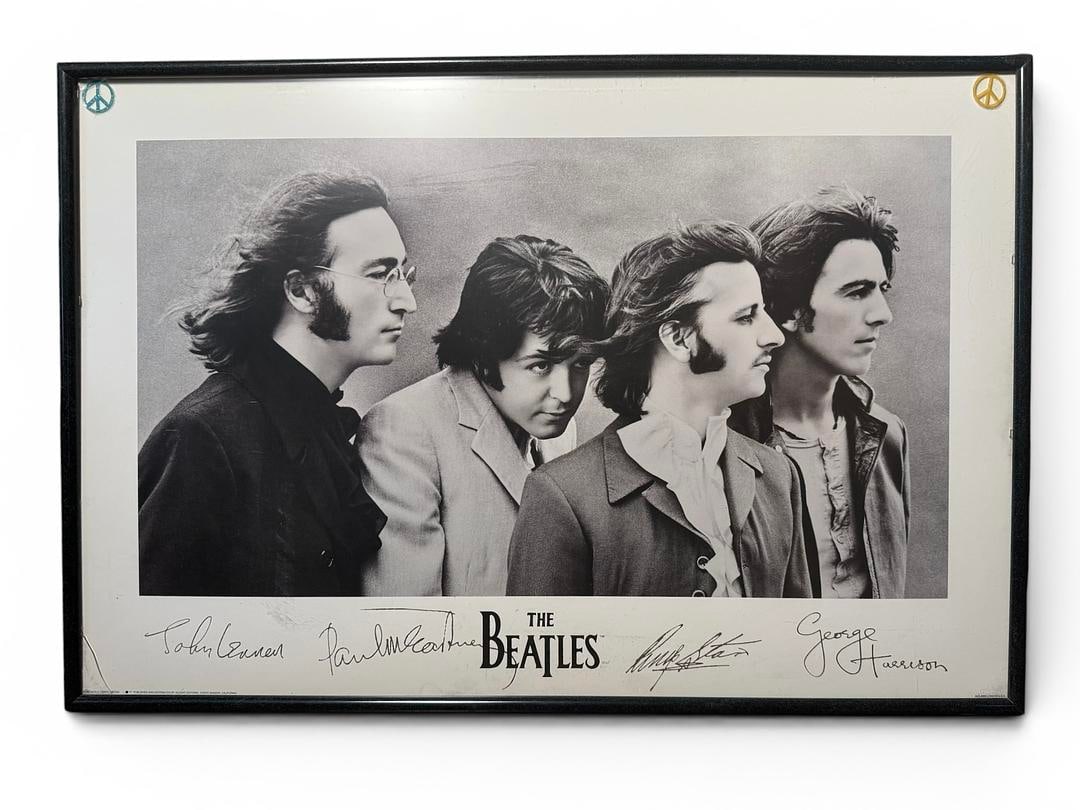 The Beatles Signature New Old Stock Poster Framed 25x37 (1 of 5)