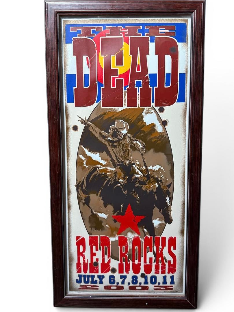 Grateful Dead Framed Red Rocks Poster 2003 The Dead Official Poster Amphitheatre 13x27 (1 of 3)