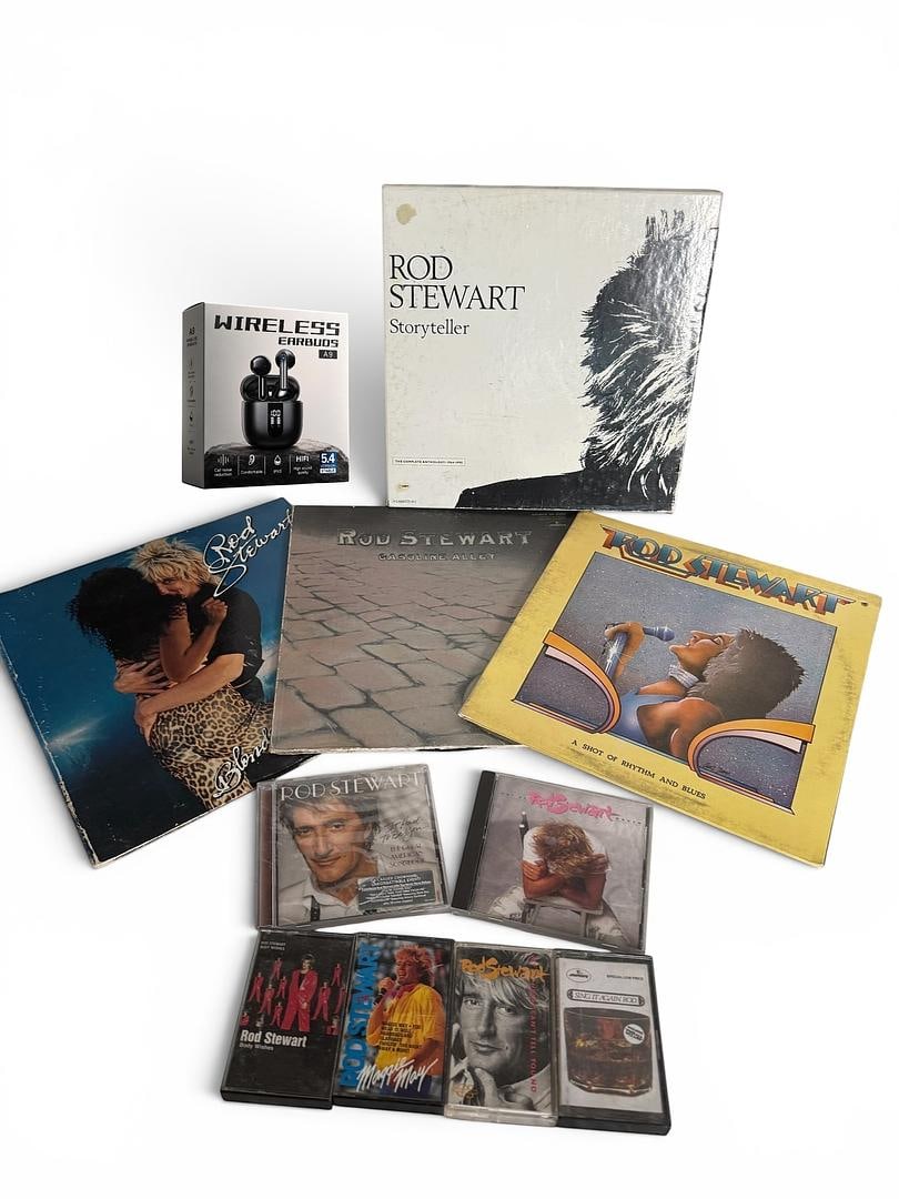 Rod Stewart White Wedding Vinyl Records Cassettes Earbuds Audiophile Bundle (1 of 5)