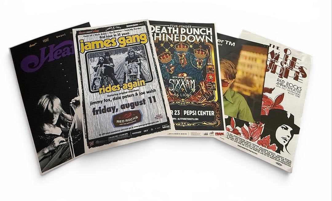 Lot of 5 Vintage Concert Posters 5 Finger Death Punch Heart James Gang White Stripes: LOT 230 Lot of 5 Vintage Concert Posters 5 Finger Death Punch Heart James Gang White Stripes and More. You will receive everything you see in the photo.
