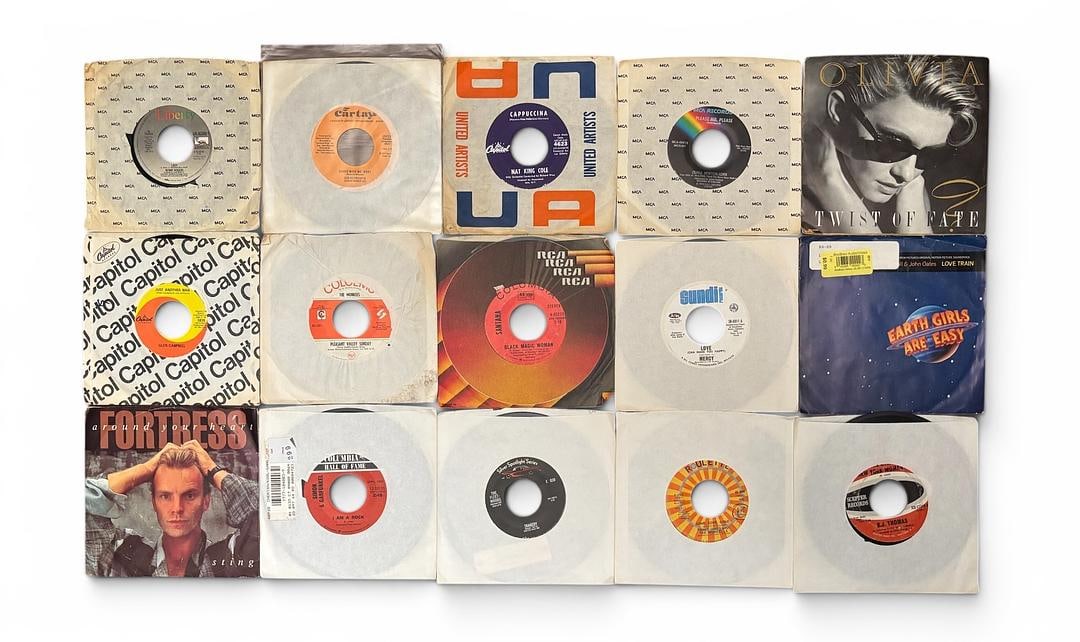 Lot of 15 Rare and High Value 45rpm Vinyl Records Santana The Fleetwood Mercy Tommy James and the: Lot of 15 Rare and High Value 45rpm Vinyl Records. What you see in the photo is what you will receive. Please review the photos carefully for information and send question to the email listed prior to