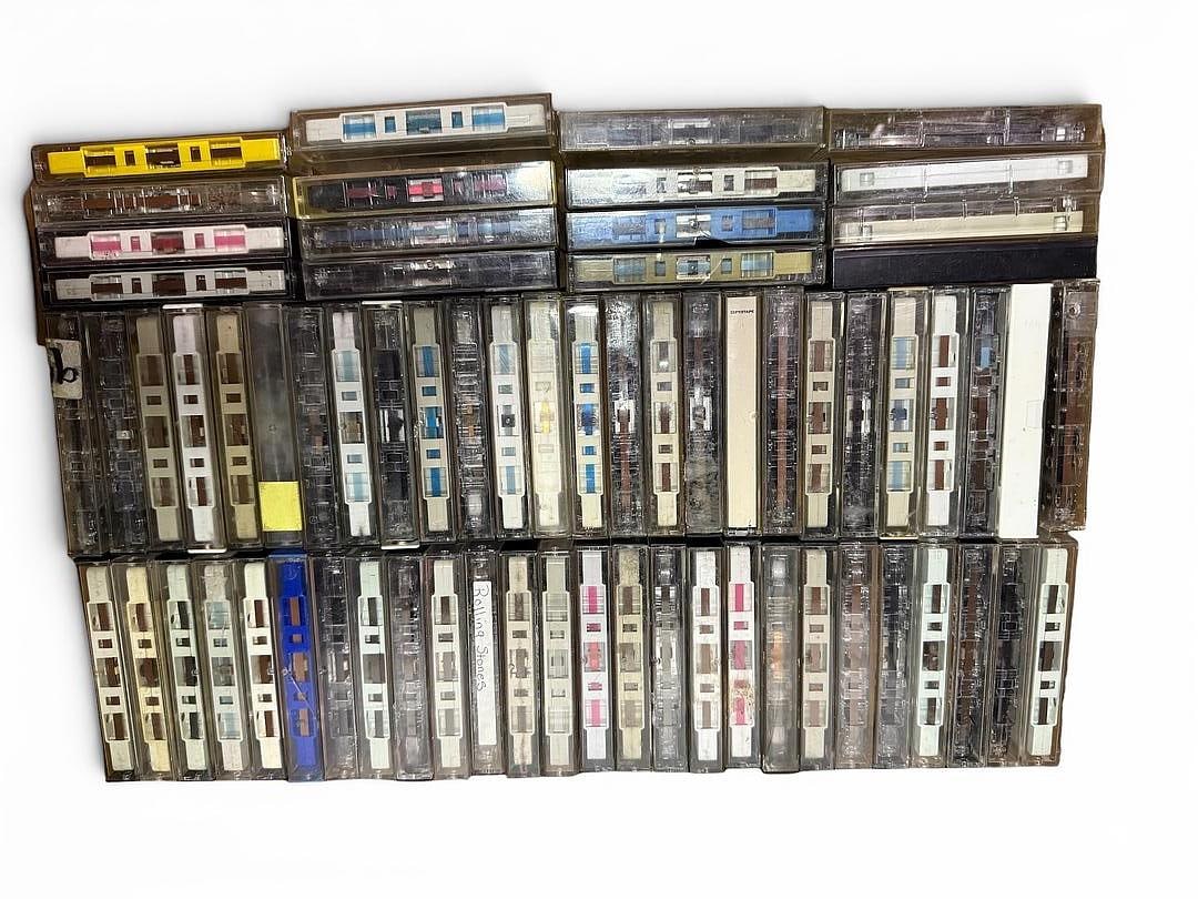 Vintage Assortment of 68 Cassette Tapes with cases and NO J cards FULL LIST Fleetwood Mac Rolling (1 of 5)