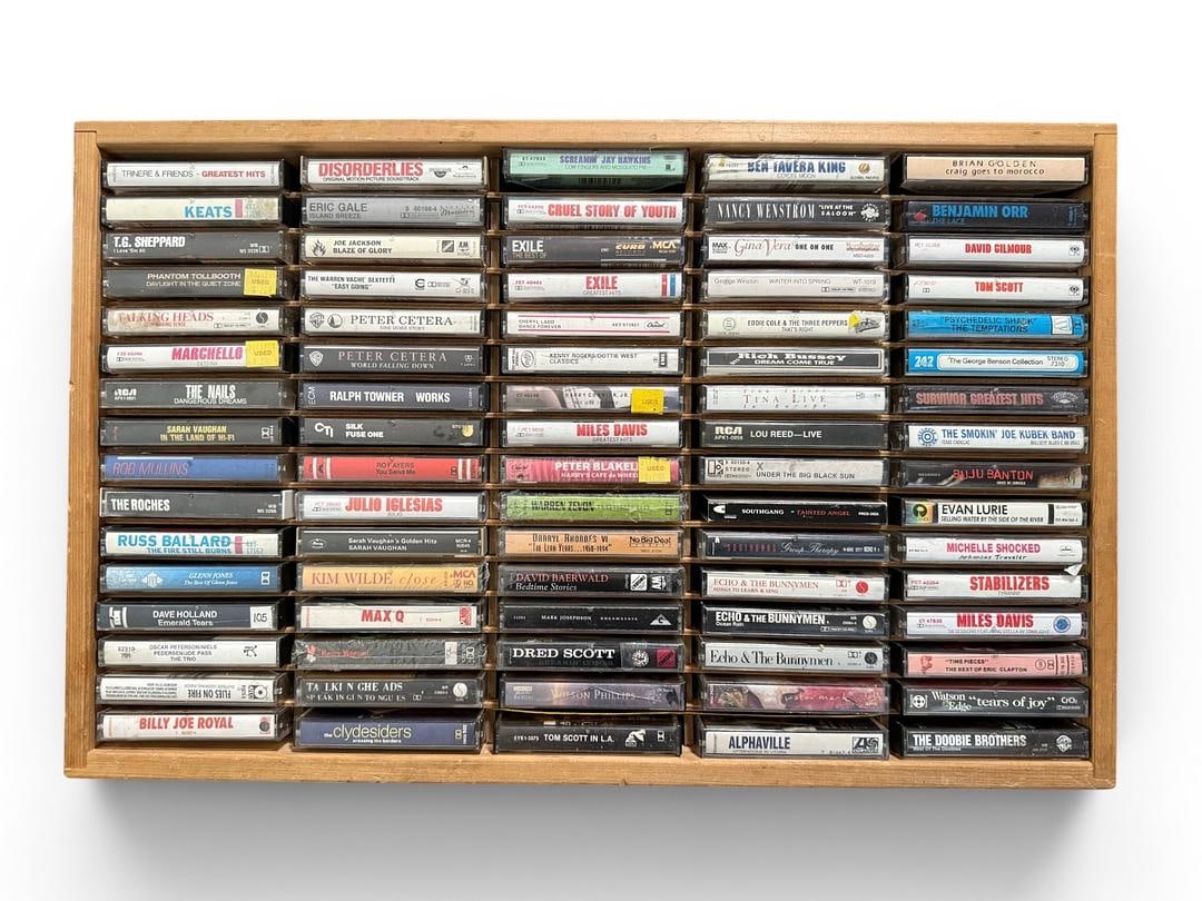 Unsearched DJ Estate Lot of 80 Vintage Cassette Tapes Wilson Phillips Miles Davis Zevon Peter: Unsearched DJ Estate Lot of 80 Vintage Cassette Tapes. Conditions of cases range from sealed in original packaging to some are open and some of the cases have scuffs, cracks and some damage and age ap