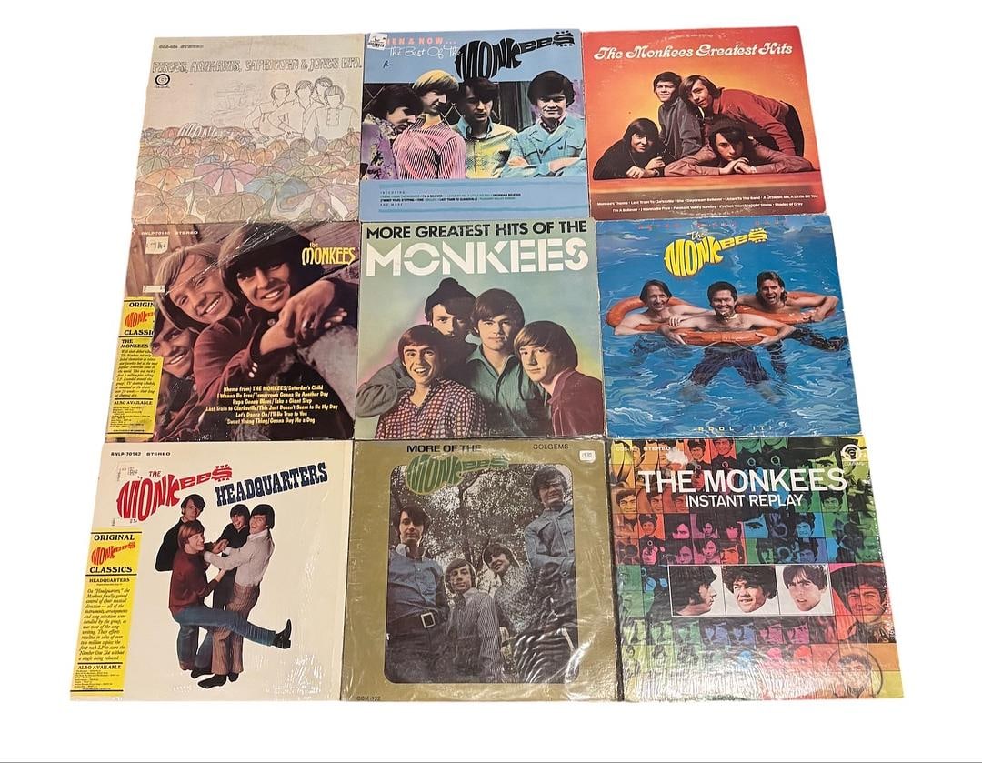 Monkees Collection Lot of 9 Vinyl LP Records (1 of 5)