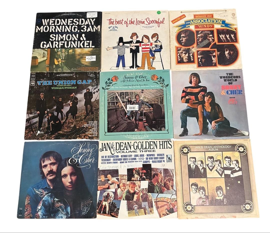60s Pop & Sunshine Rock Vinyl Record Lot of 9 LPs (1 of 5)