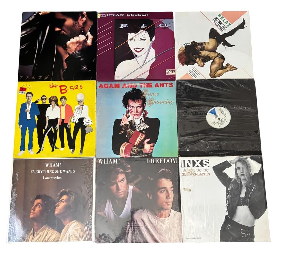 80s Party Starter Flashback Vinyl Record Lot of 9 LPs: LOT 42180s Party Starter Flashback Vinyl Record Lot of 9 LPs1. Duran Duran – Rio2. Wham! – Make It Big3. George Michael – Faith4. INXS – Need You Tonight / Mediate5. Blondie – AutoAmerican6.