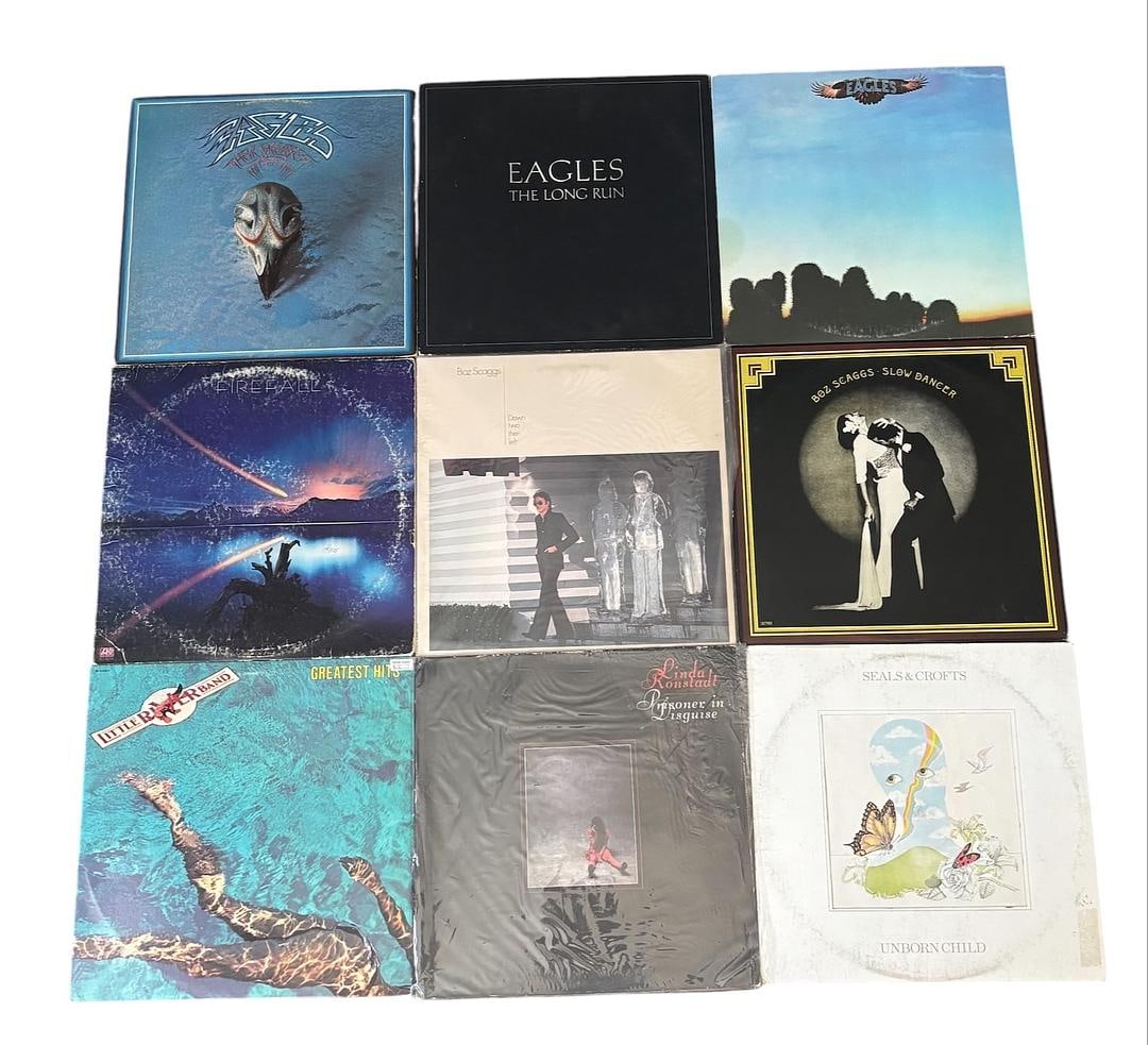 Eagles West Coast Rock Vinyl Record Lot of 9 LPs (1 of 5)
