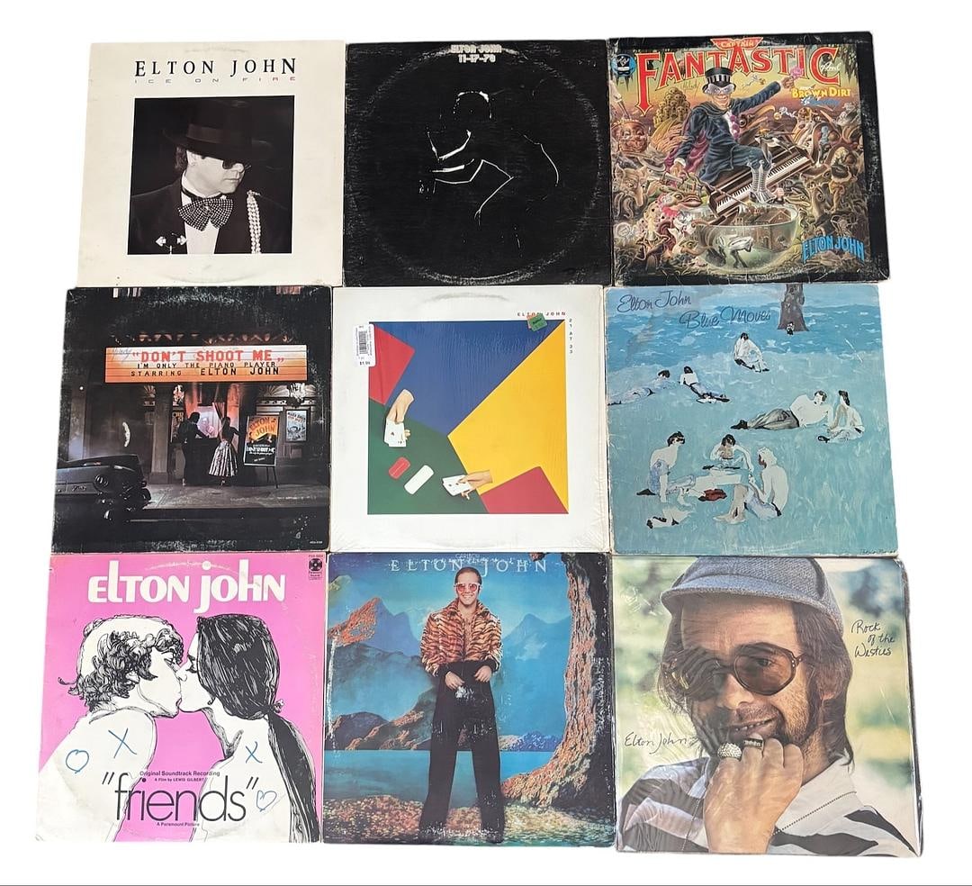 Elton John Deep Catalog Vinyl Record Lot of 9 LPs (1 of 5)