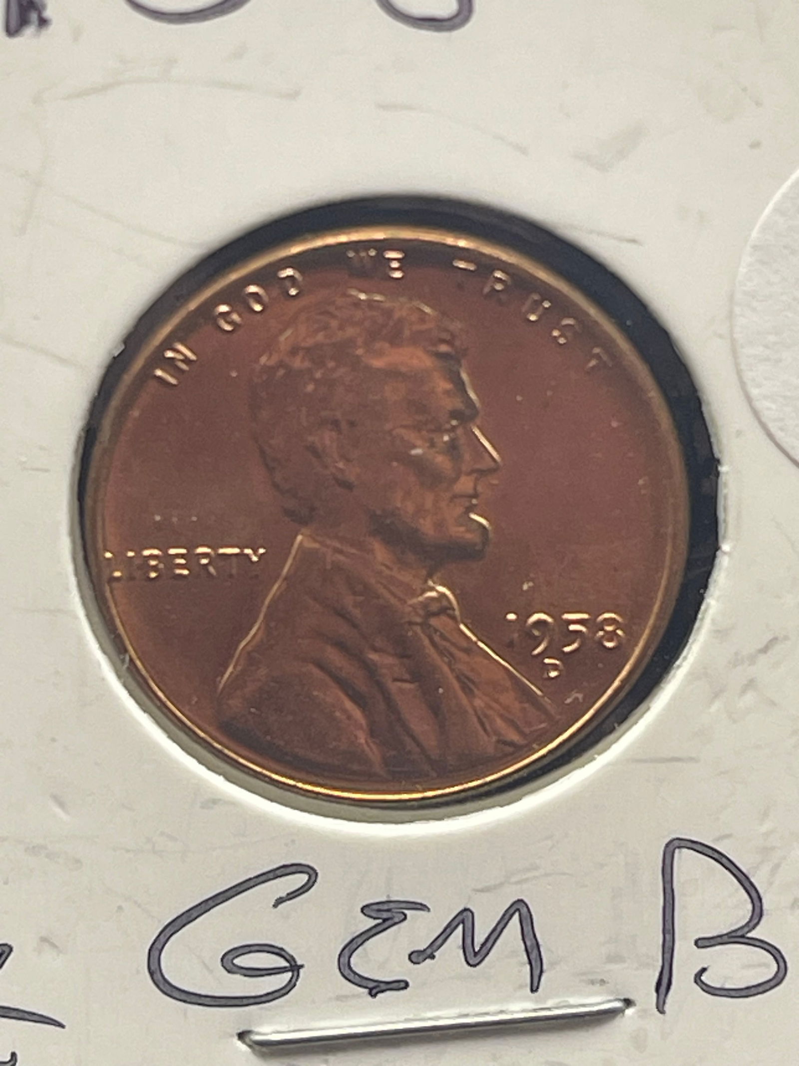 1958-D GEM BU RED Lincoln Wheat Cent (1 of 3)