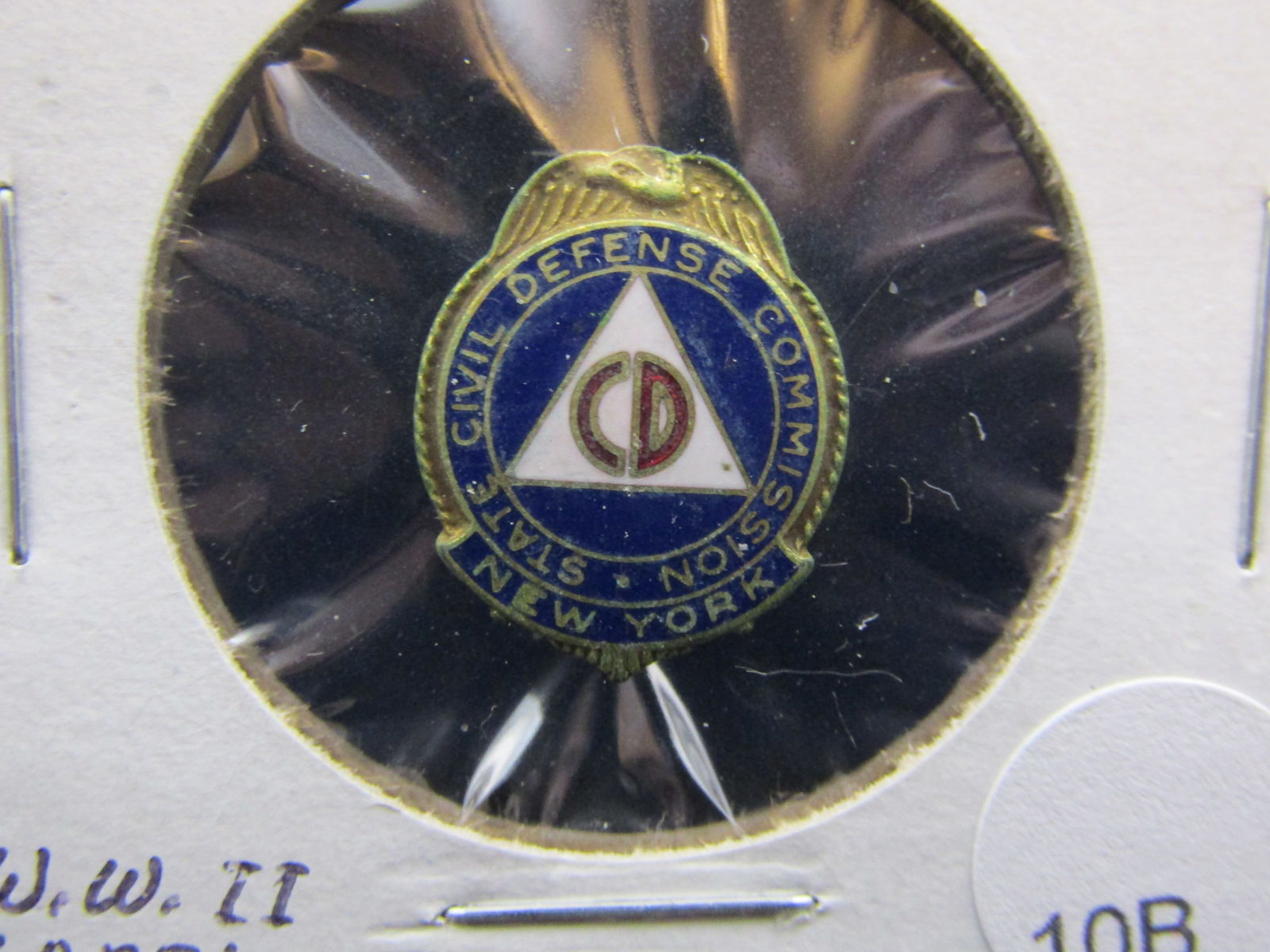 1941-1945 State Civil Defense Commission NY WWII Lapel Pin (1 of 3)