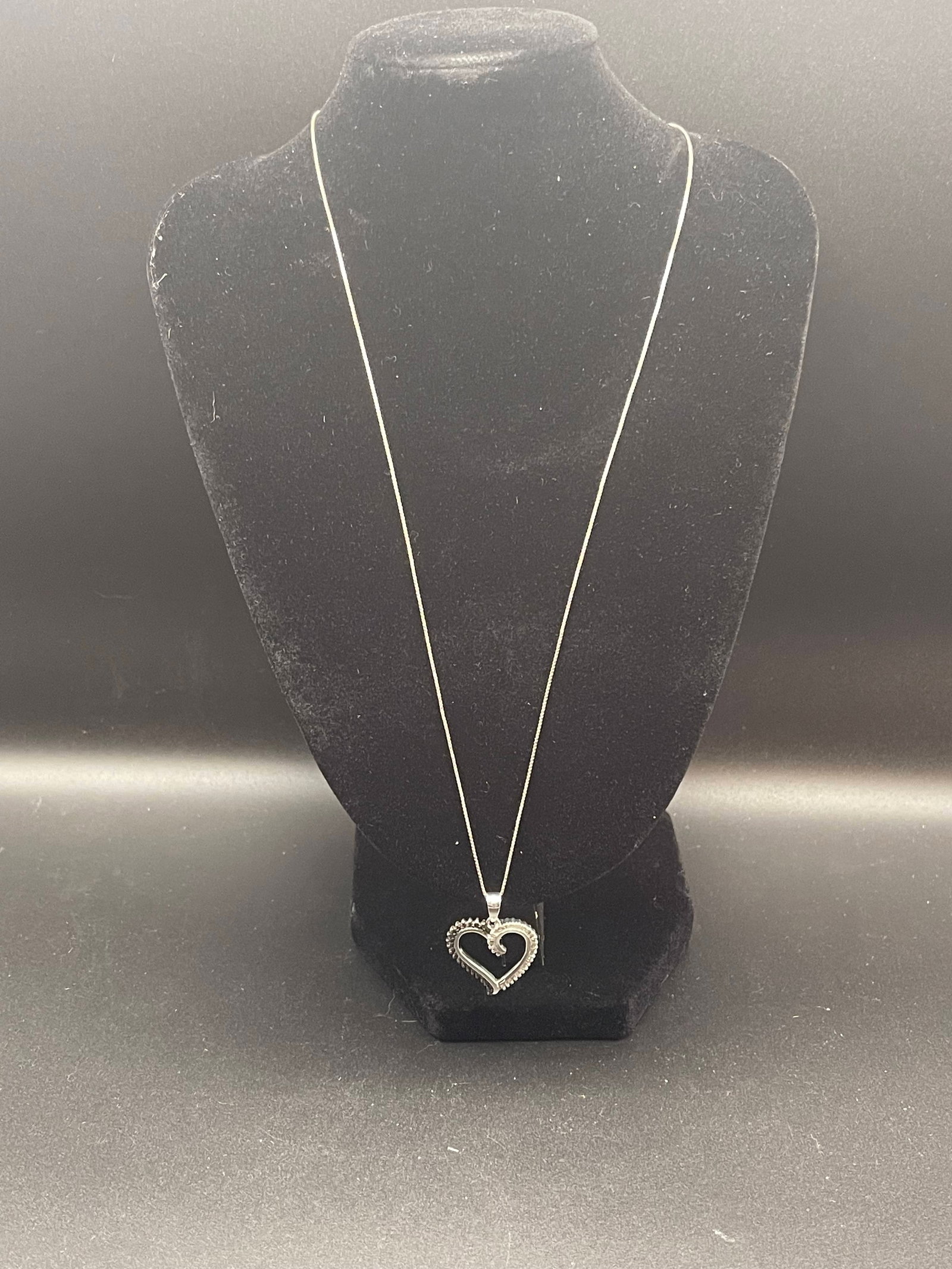 Sterling Silver Heart Shaped Jeweled Pendant on 18' Sterling Silver Chain: Sterling Silver Heart Shaped Jeweled Pendant on 18" Sterling Silver Chain Condition Yes, we will ship this item, we provide in house shipping to save our customers money. S&H fees and insurance will b