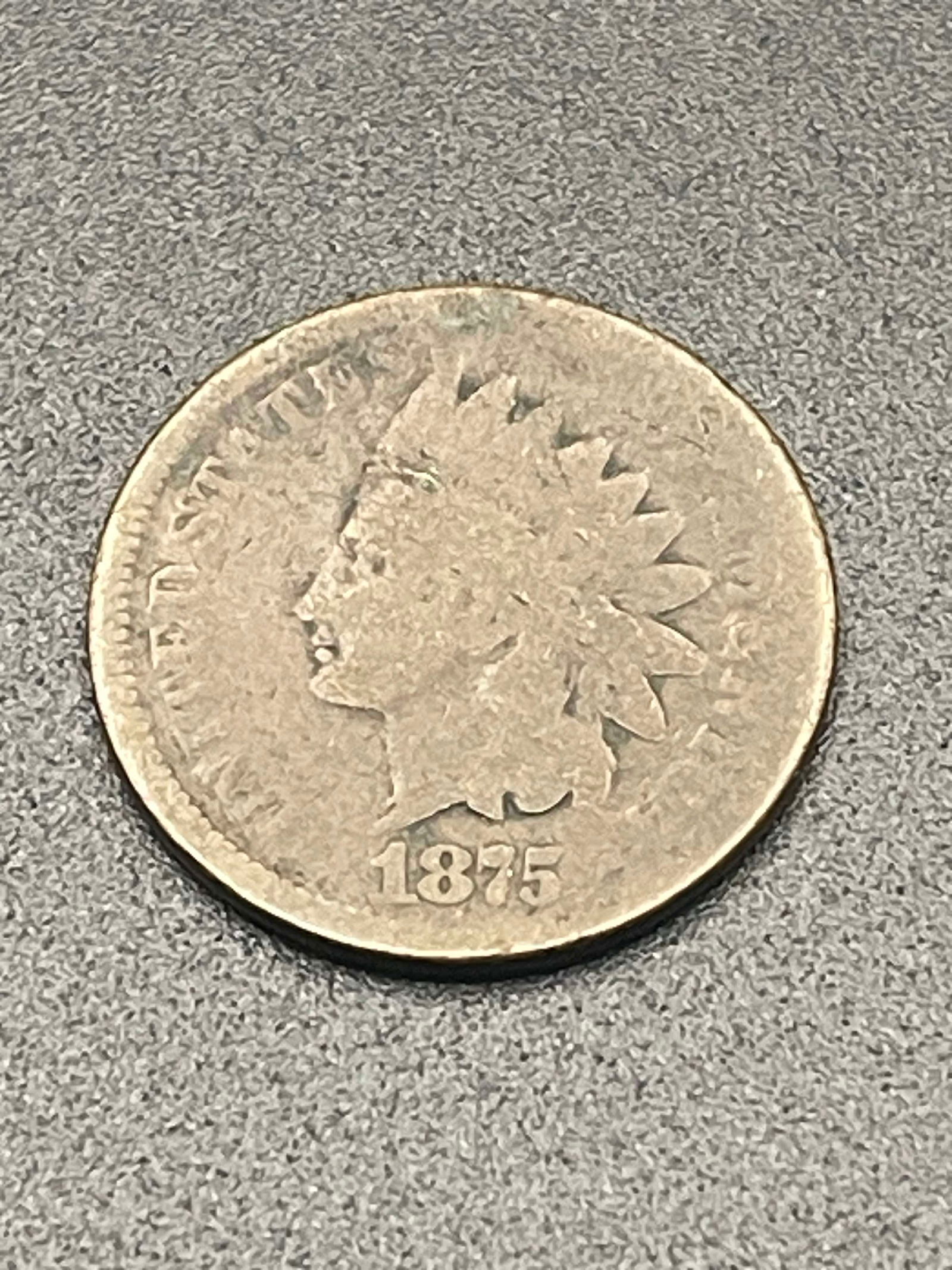 1875 Indian Head Cent. KEY DATE (1 of 2)