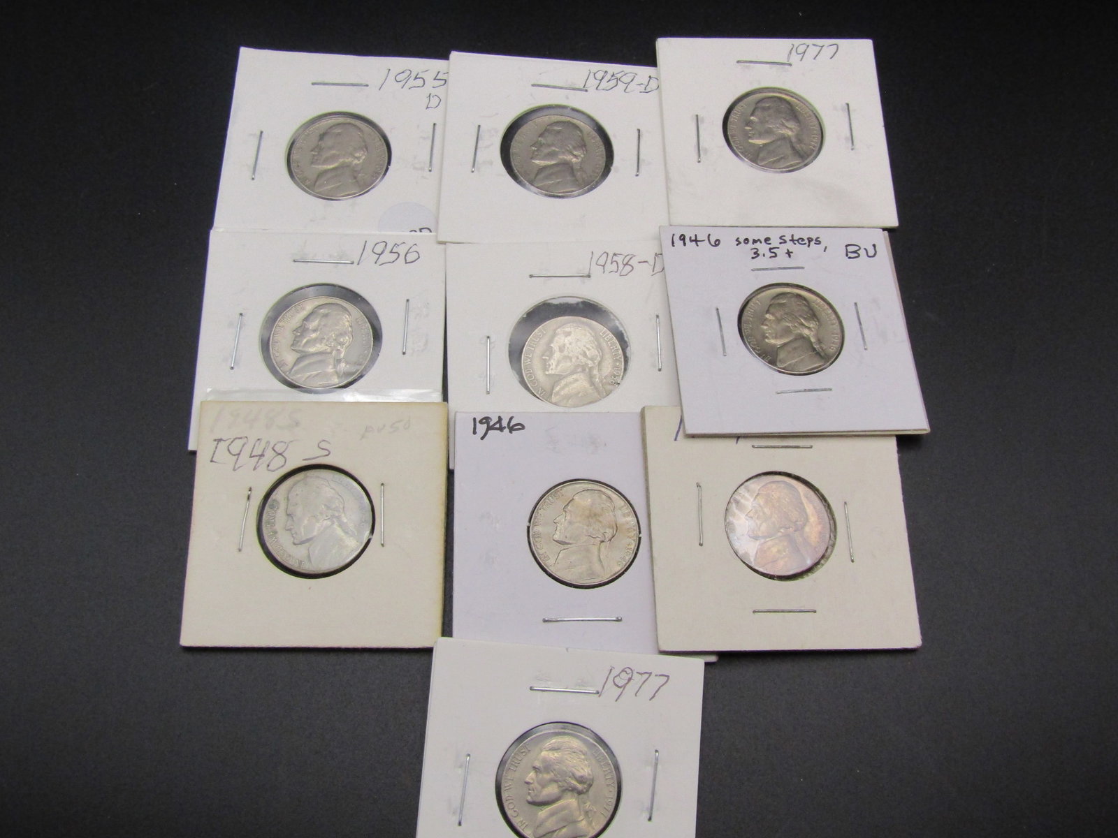 10- 1940's, 50's, 70's Jefferson Nickels, Some BU: 10- 1940's, 50's, 70's Jefferson Nickels, Some BU Condition Yes, we will ship this item, we provide in house shipping to save our customers money. S&H fees and insurance will be added to your invoice.
