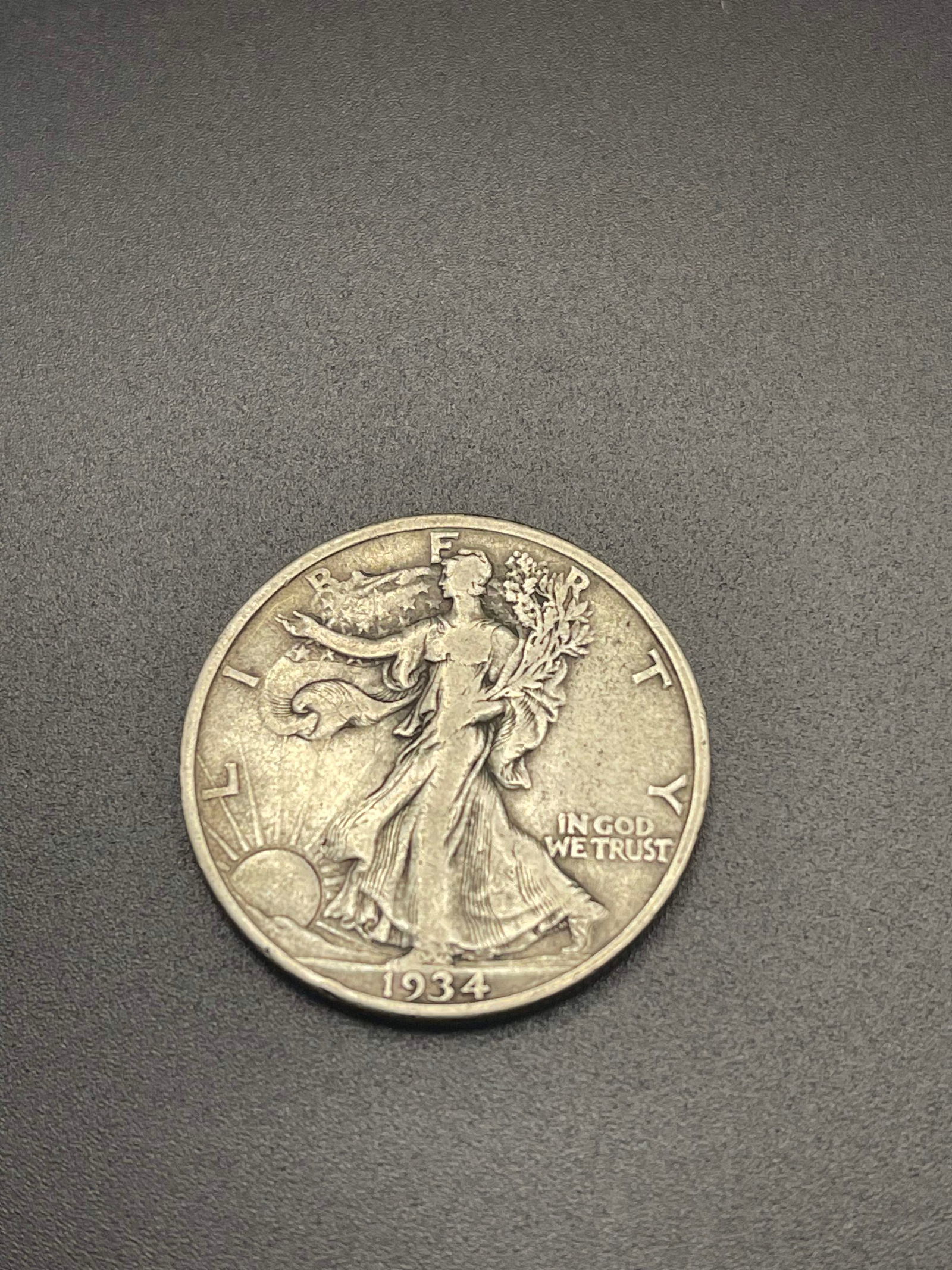 1934 Walking Liberty 50c. 90% Silver - Tough Depression Era (1 of 2)