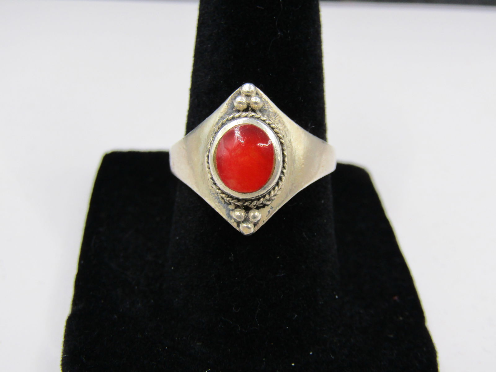 Size 6.5 Sterling Silver Carnelian Ring (1 of 4)