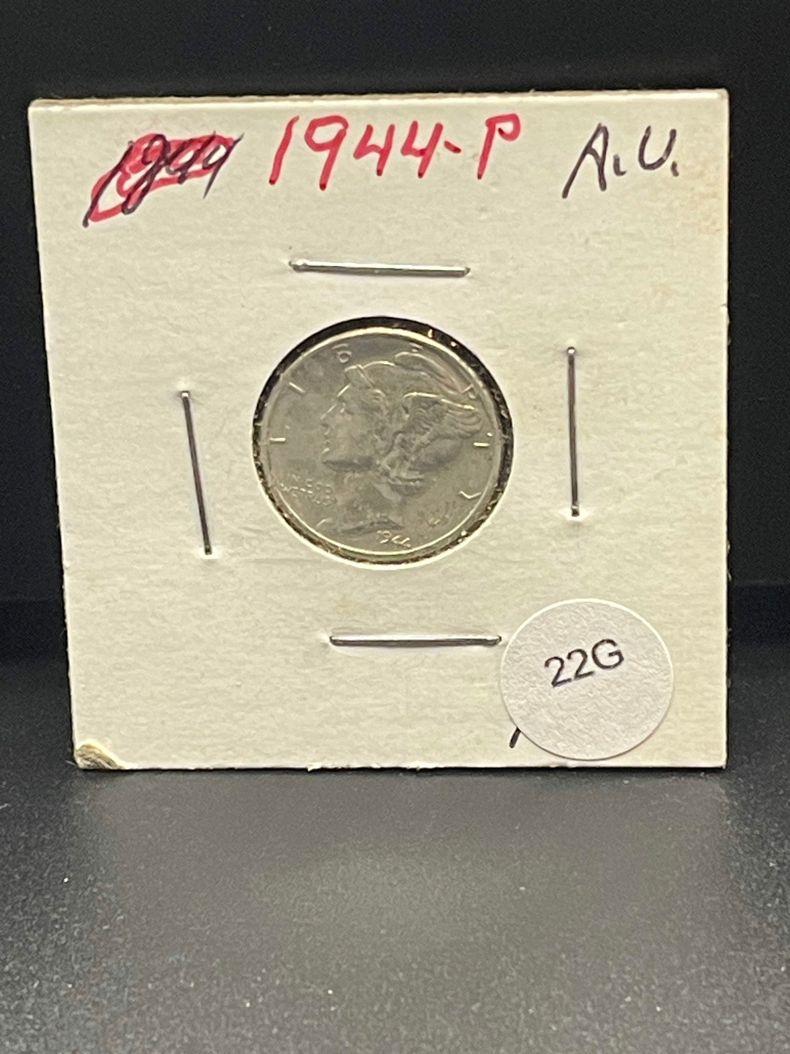 1944 Mercury Dime. UNC. 90% Silver. WWII Era (1 of 2)
