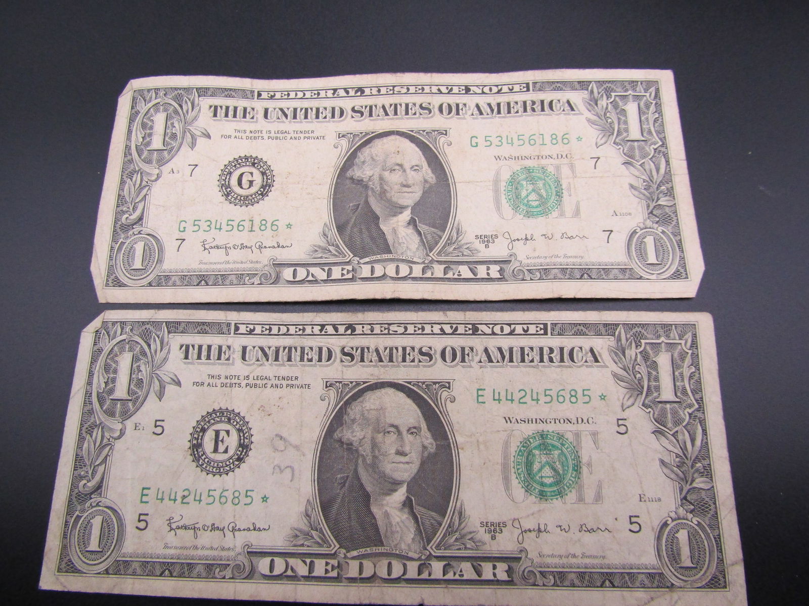 2-1963-B Joseph Barr Notes. STAR REPLACEMENT. TOUGH FIND (1 of 4)