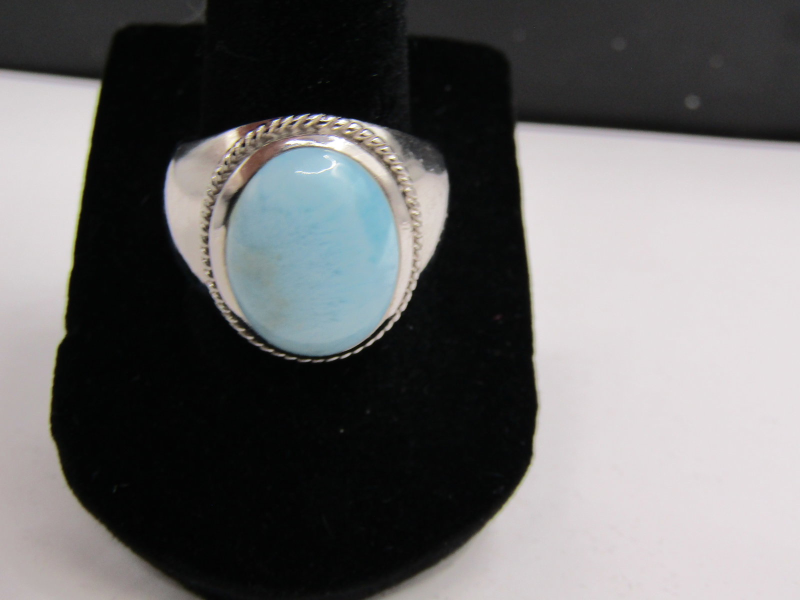 Size 9 Sterling Silver Larimar Gemstone Ring: Size 9 Sterling Silver Larimar Gemstone Ring Condition Yes, we will ship this item, we provide in house shipping to save our customers money. S&H fees and insurance will be added to your invoice. If y