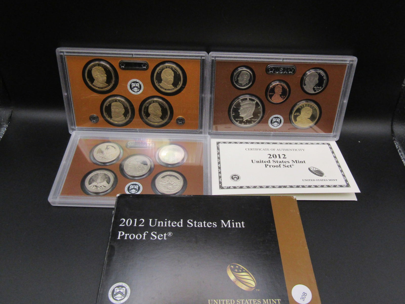 KEY DATE 2012-S US Mint Proof Set. Contains 14 Coins; Reg. Coinage, Presidential Dollars, National (1 of 7)