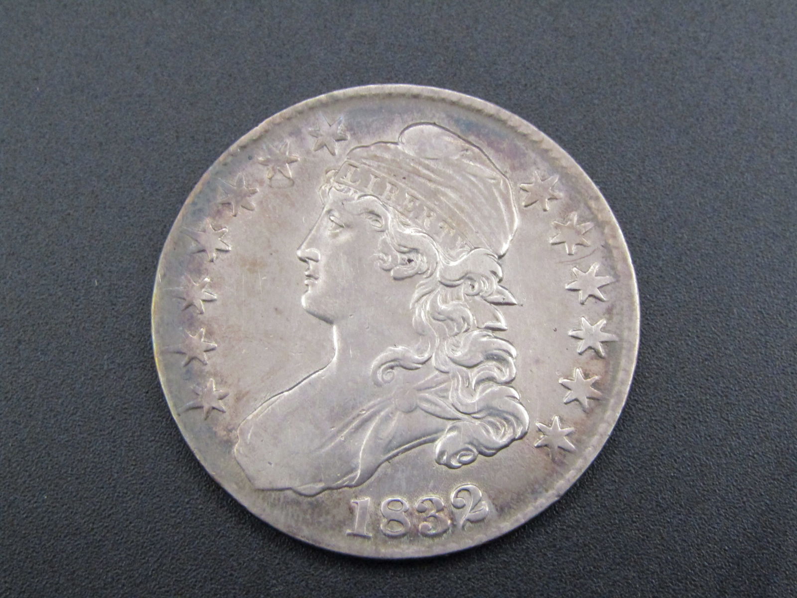 1832 Capped Bust Half Dollar AU + Details, TOUGH HIGH GRADE (1 of 2)