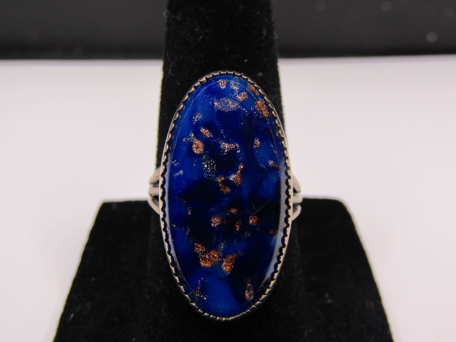 Sterling Silver Size 7.5 Lapis Lazuli Ring (1 of 4)