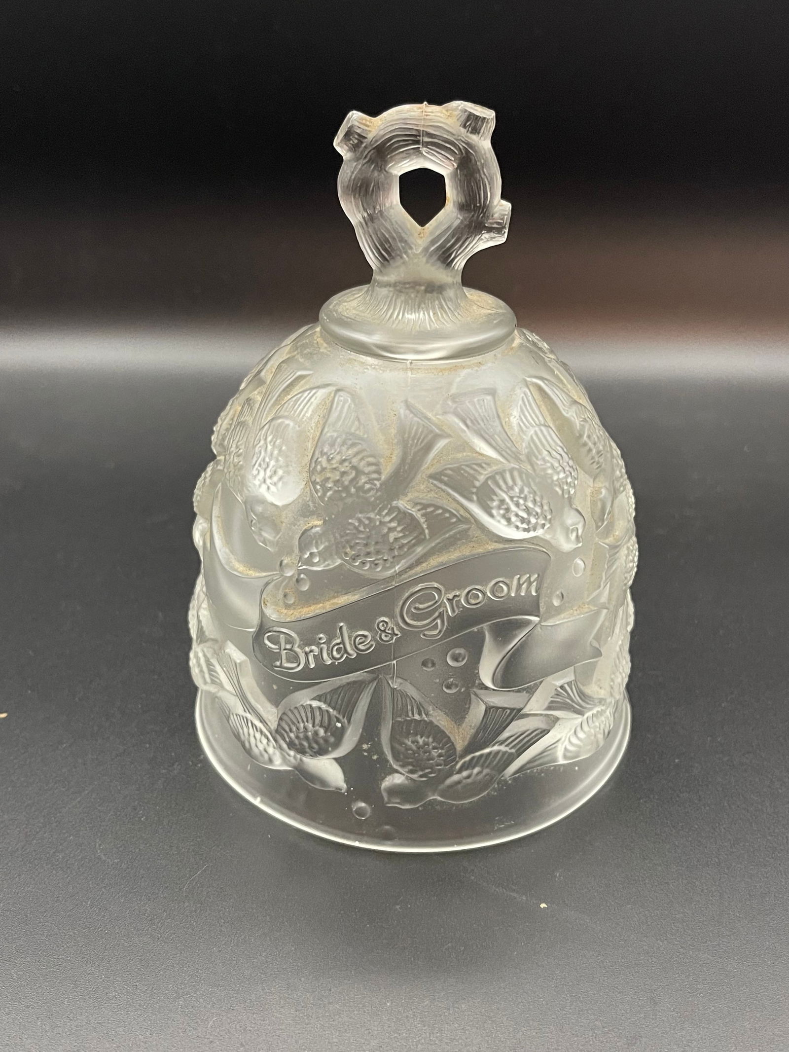 Vintage Fenton Bride and Groom Frosted Glass Bell 5': Vintage Fenton Bride and Groom Frosted Glass Bell 5" Condition Yes, we will ship this item, we provide in house shipping to save our customers money. S&H fees and insurance will be added to your invoi