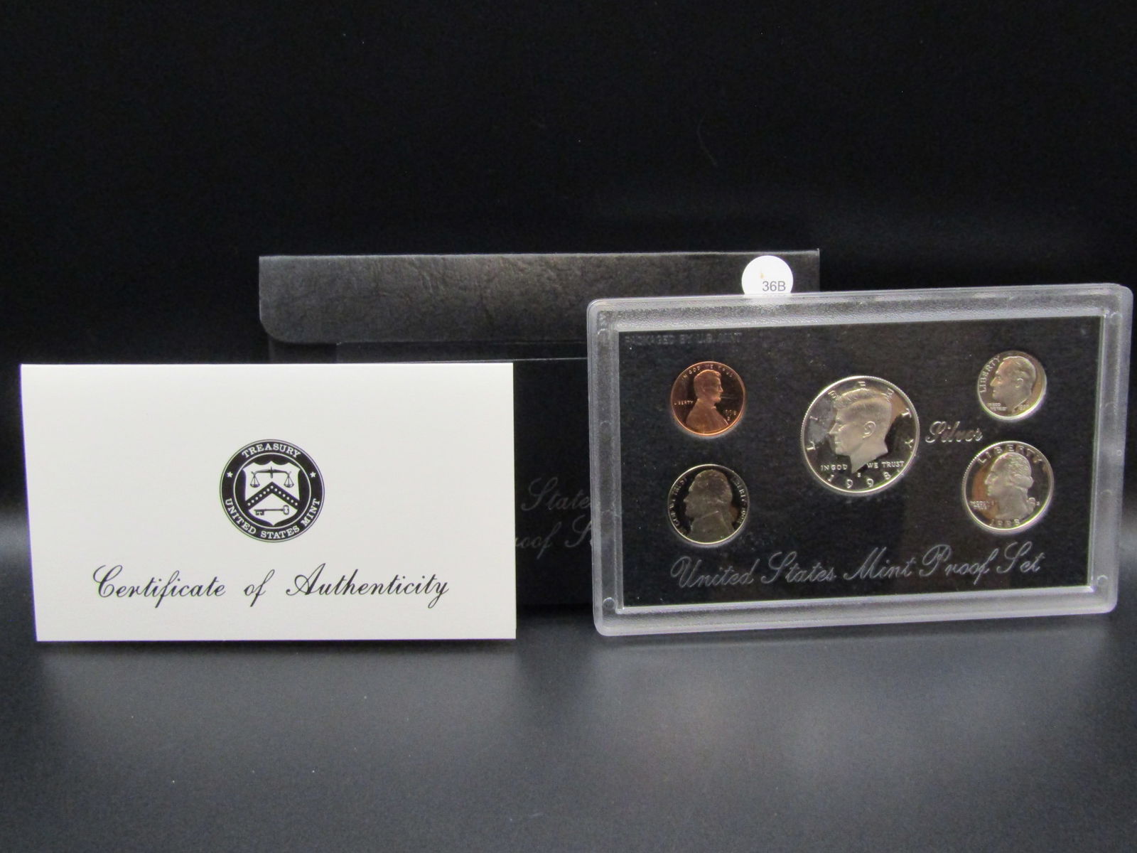 1998 S US Mint 90% Silver Proof Set. OGP. Contains 3-90% Silver Coins (1 of 4)