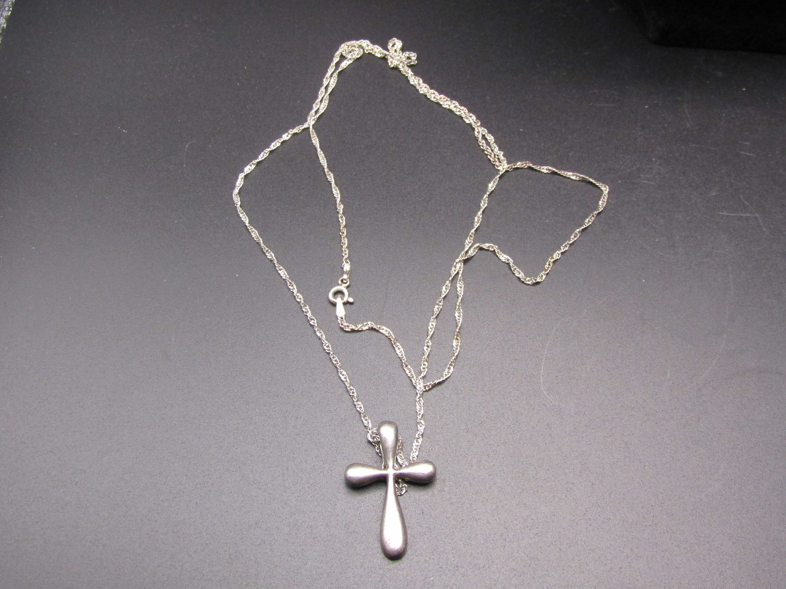 Sterling Silver Cross Pendant on 28' Sterling Silver Chain (1 of 4)