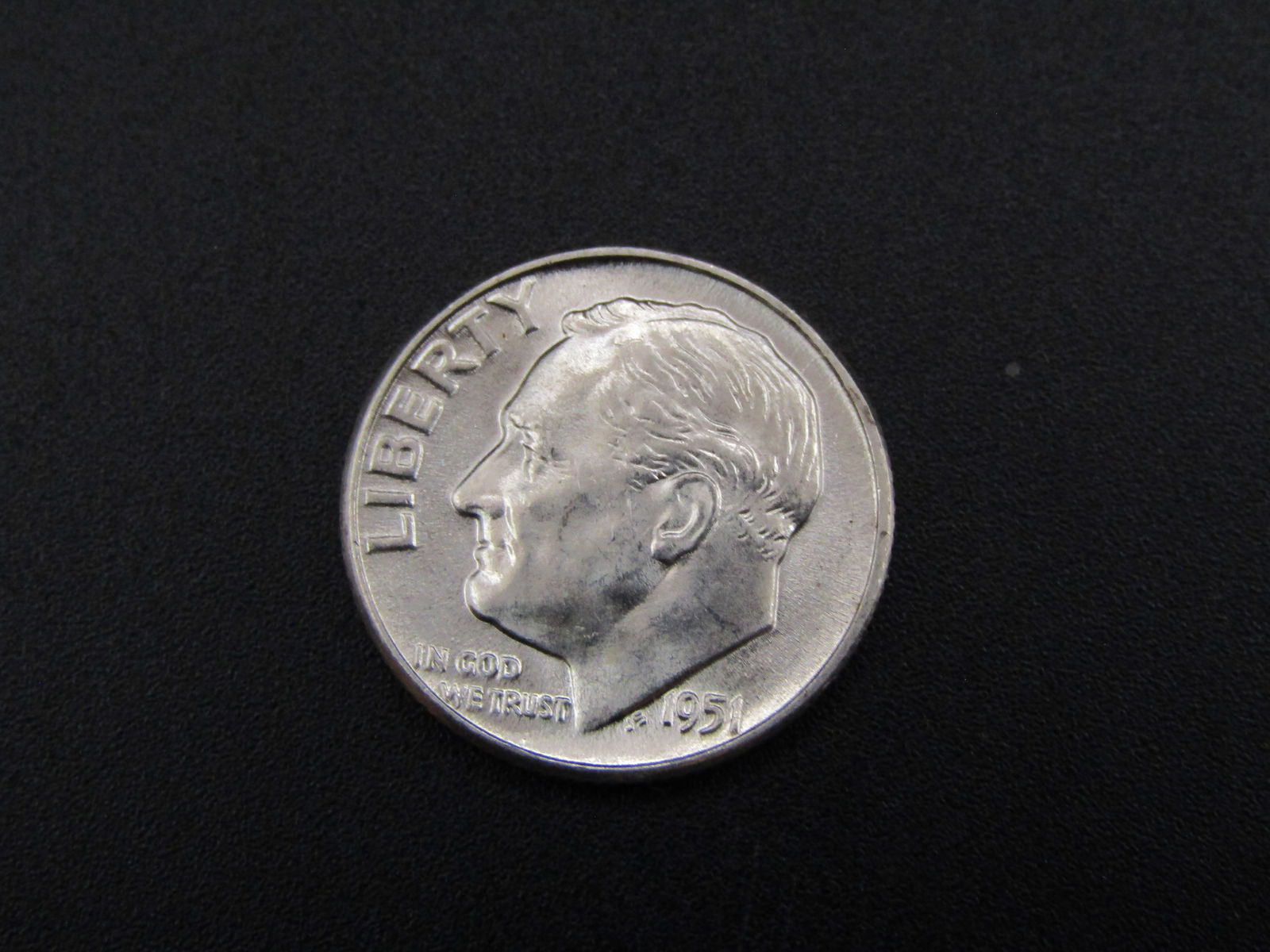 1951 GEM BU Roosevelt Dime, 90% Silver, UNC (1 of 2)