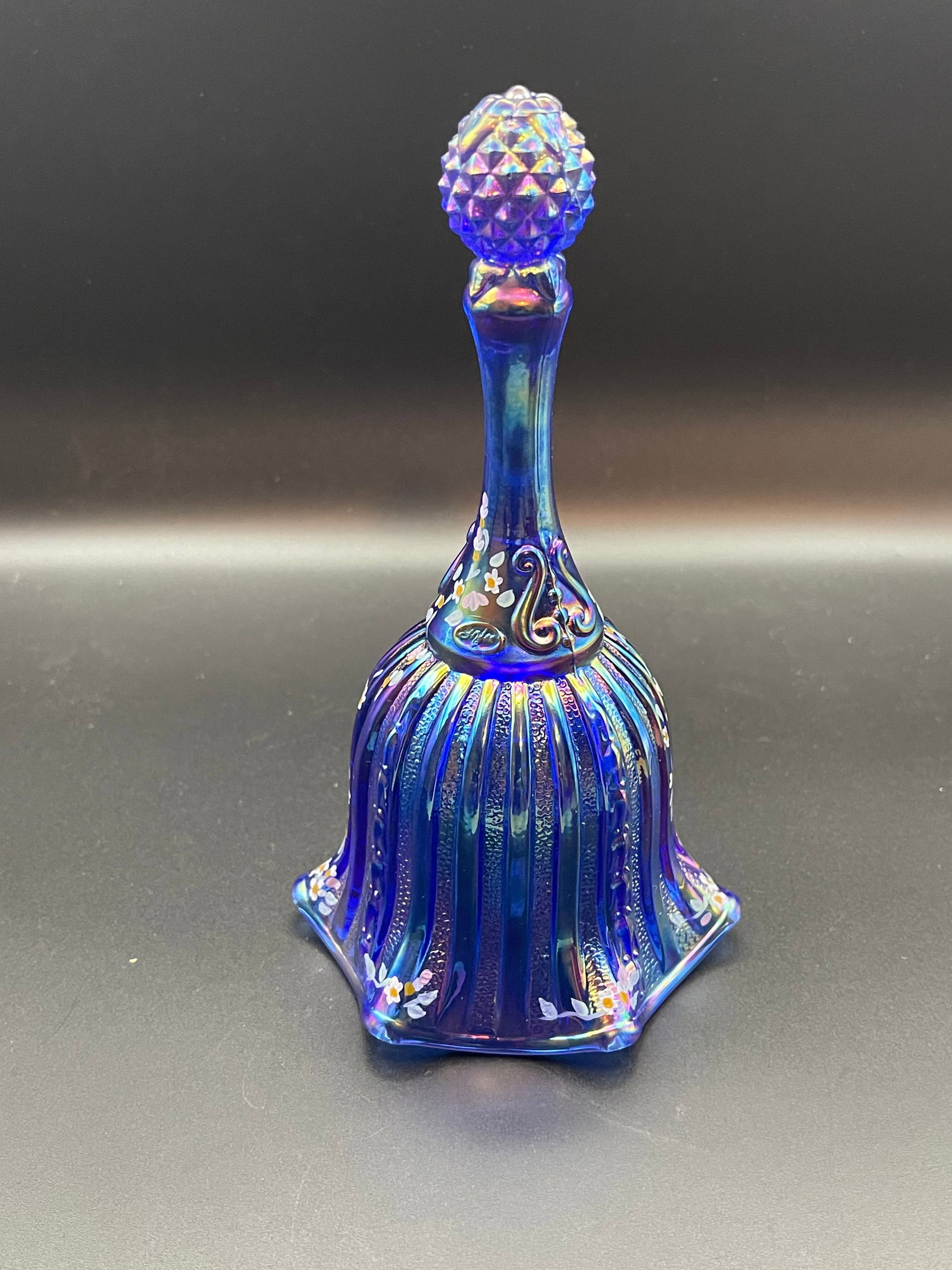 Vintage Fenton Cobalt Carnival Faberge Bell Hand Painted and Signed by Artist: Vintage Fenton Cobalt Carnival Faberge Bell Hand Painted and Signed by Artist Condition Yes, we will ship this item, we provide in house shipping to save our customers money. S&H fees and insurance wi