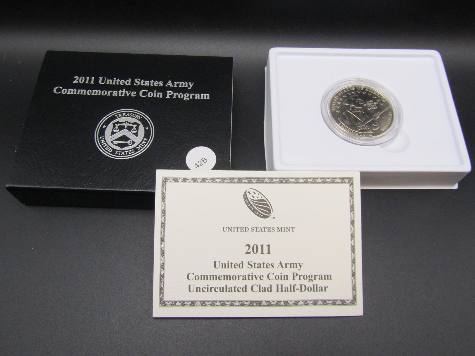 2011 UNC US Mint US Army Commemorative Half Dollar, OGP, COA (1 of 4)